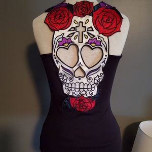 Skull and Roses black tank